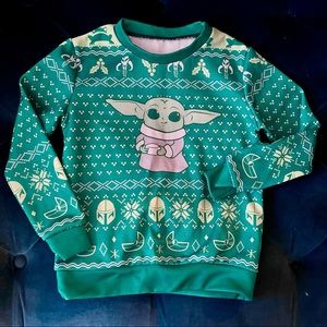 SOLD Youth SM - Baby Yoda Ugly Christmas Sweater